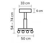 Taburet na kolieskach Hairway Comfort, ierny