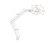 Zvovacie lupa s LED lampou na stl Weelko Ampli - 5 dioptri