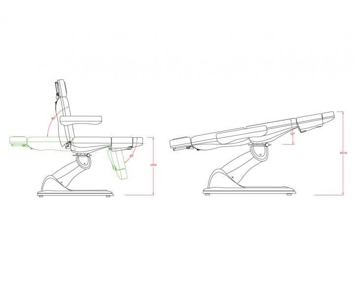 Elektrick� pedik�rske kreslo TARSE - oto�n� o 240 � + 5 motorov