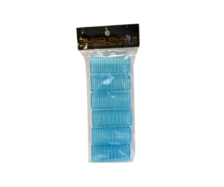 Natky na vlasy Duko Velcro pr.25 mm, 6 ks - samodriace, modr