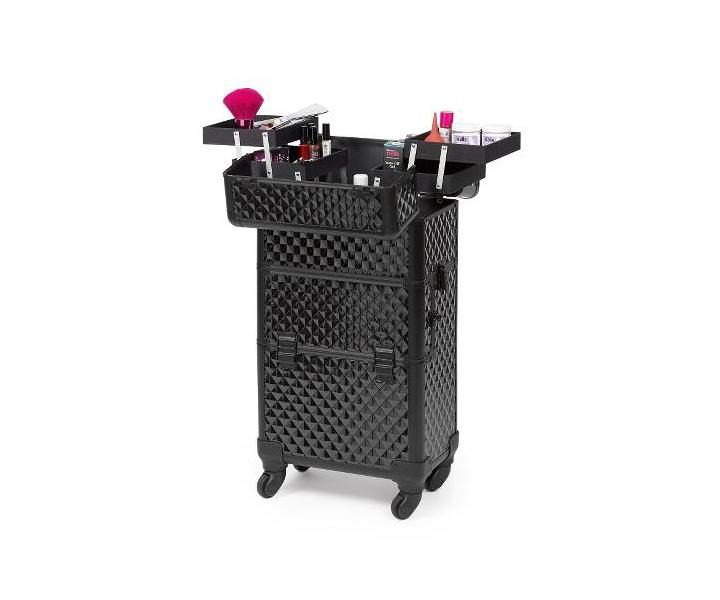 Kaderncky a kozmetick kufor Sibel na kolieskach - ierny