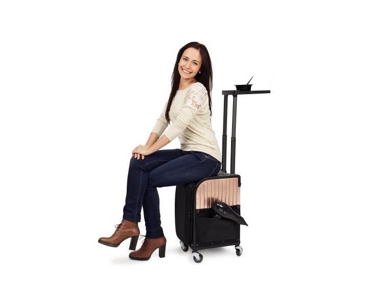 Kaderncky kufor Sibel Rollercoaster Stoolcase Rose Gold - ruov