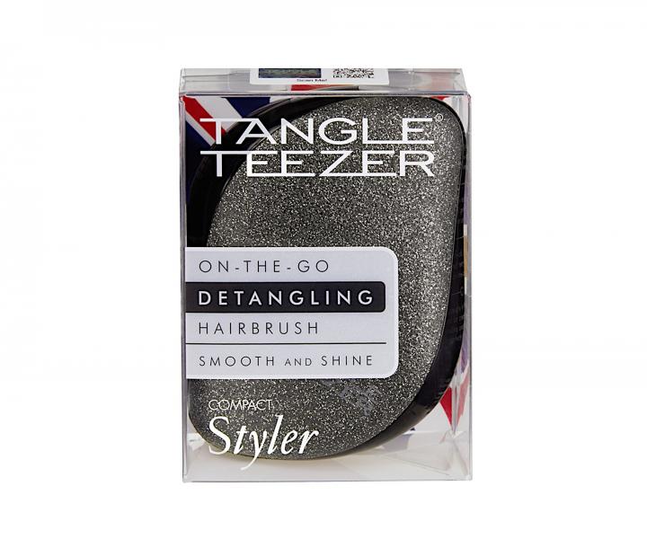 Kefa na rozesvanie vlasov Tangle Teezer Compact Black Sparkle - ierna s trblietkami