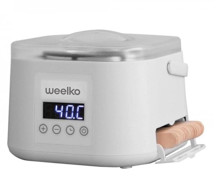 Ohrieva� depila�n�ho vosku s �lo�n�m priestorom pre �pachtle Weelko Epilspat - 500 ml, biely