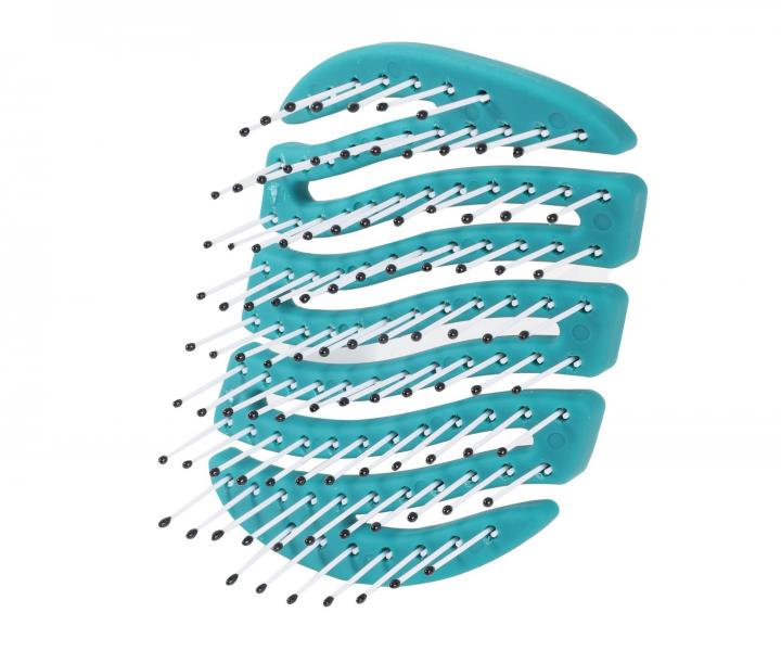 Kefa na vlasy s nylonov�mi �tetinami Sister Young Mila Pocket Hair Brush - tmavo zelen�