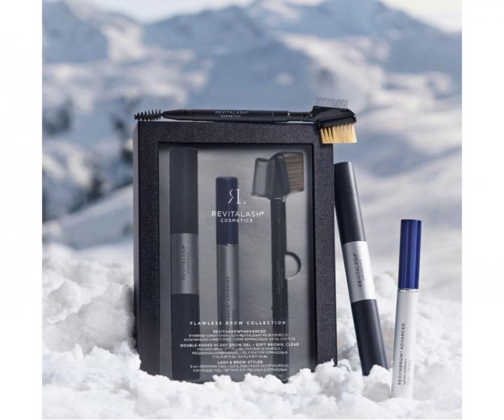 Dar�ekov� sada pre starostlivos� o obo�ie RevitaLash Flawless Brown Collection RevitaBrow Advanced + g�l a kefka na obo�ie zadar