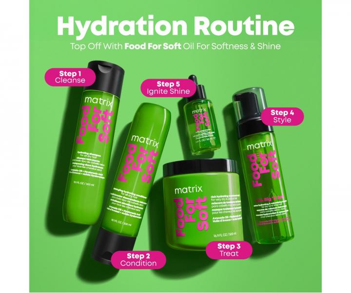 Pena pre extra hydrat�ciu a objem such�ch vlasov Matrix Food For Soft XXL Big 'N Soft - 200 ml