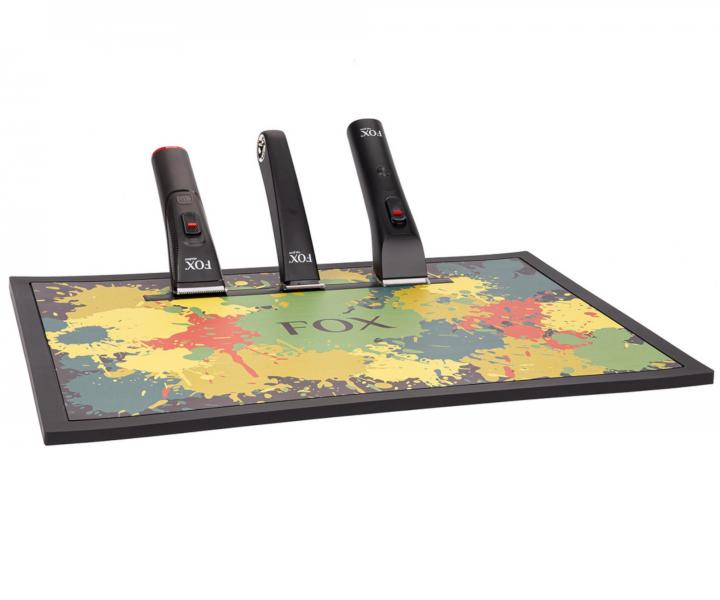 Magnetick siliknov podloka pre strojeky a kaderncke pomcky Fox Barber Magnetic Mat - 48 x 33 cm