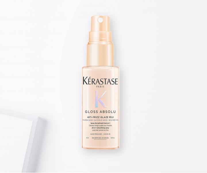 Uhladzuj�ci termoochrann� sprej pre vlasy n�chyln� na krepatenie K�rastase Gloss Absolu Anti-Frizz Glaze Milk - 45 ml