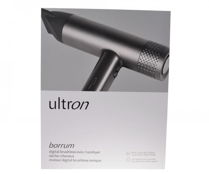 Profesionlny fn na vlasy Ultron Borrum - 2000 W, siv