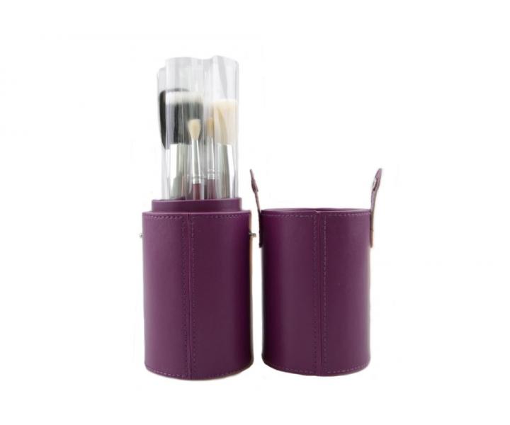 Okrhle fialov puzdro s 12 tetci na make-up, Sibel