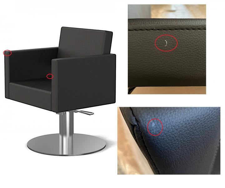 Kadern�cke kreslo SilverFox 6638 - �ierne - II. akos� - drobn� odreniny na ko�enke