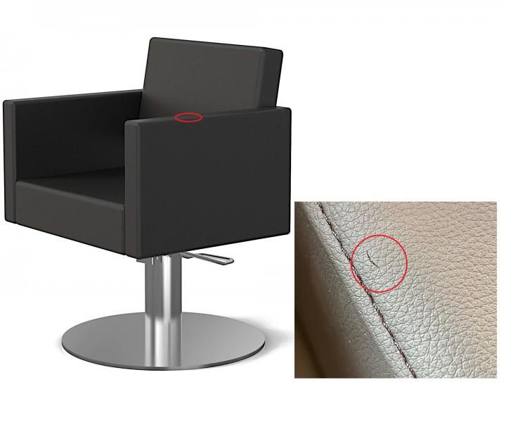 Kadern�cke kreslo SilverFox 6638 - �ierne - II.akost - trhlina v ko�enke, bez origin�lneho obalu