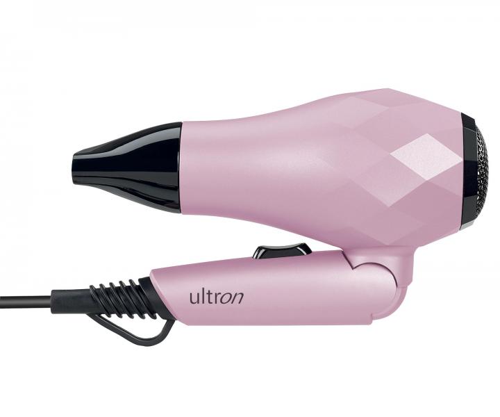 Cestovn� f�n na vlasy Ultron Mini Facette - ru�ov�, 1000 W
