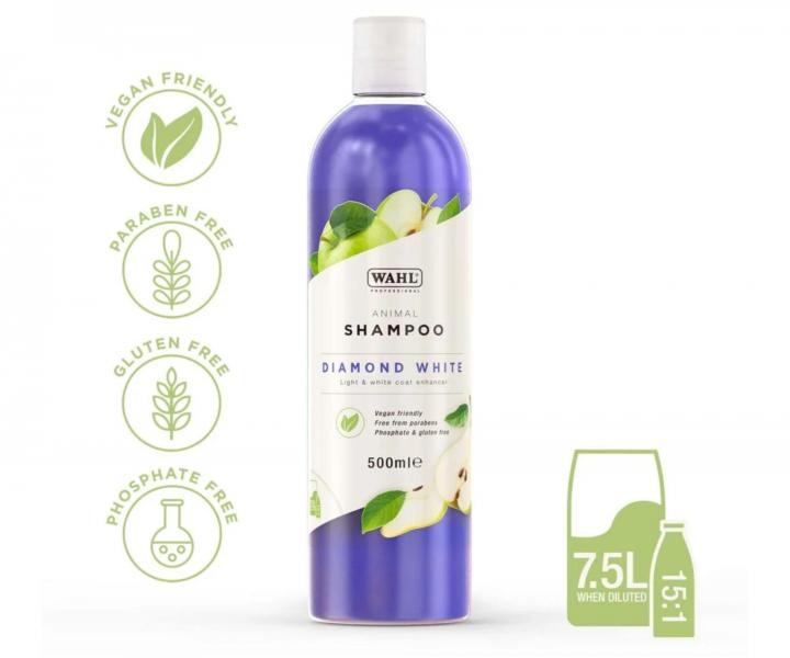 Rozjas�uj�ci �amp�n pre svetl� zvieraciu srs� Wahl Professional Animal Shampoo Diamond White - 500 ml