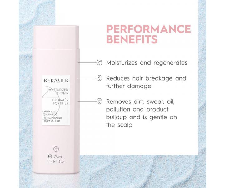 Cestovn sada pre regenerciu suchch a pokodench vlasov Kerasilk Repairing Travel Set + kozmetick tatika zadarmo