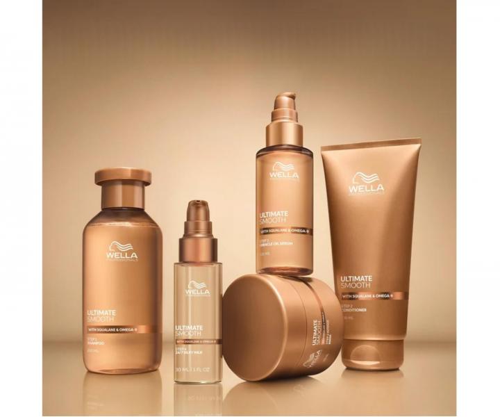Bezoplachov� mlieko s termoochranou pre jemn� vlasy Wella Professionals Ultimate Smooth 24/7 Silky Milk - 100 ml
