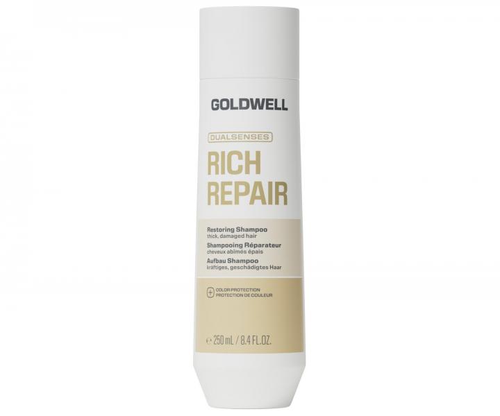 Dar�ekov� sada pre such� a po�koden� vlasy Goldwell Dualsenses Rich Repair Set + kozmetick� ta�ti�ka zadarmo