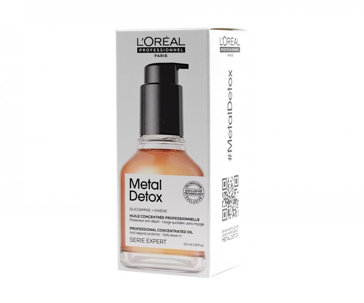 Olej pre farbené a poškodené vlasy Loréal Professionnel Serie Expert Metal Detox - 50 ml