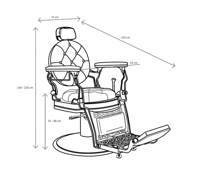 Kadern�cke barber kreslo Sibel Barburys Malone II - hned�, patinov� mosadz