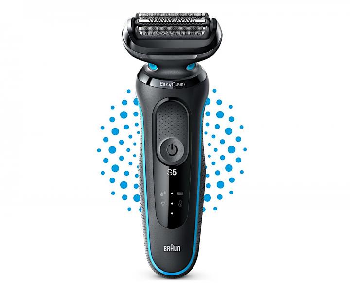 Planetov holiaci strojek Braun Series 5 51-M1000s - ierno-tyrkysov