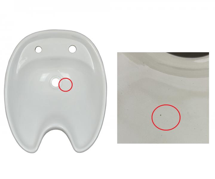 Umvadlo pre umvac box, Detail DHS-0325w - keramick, biele - II. akos - odrenina glazry