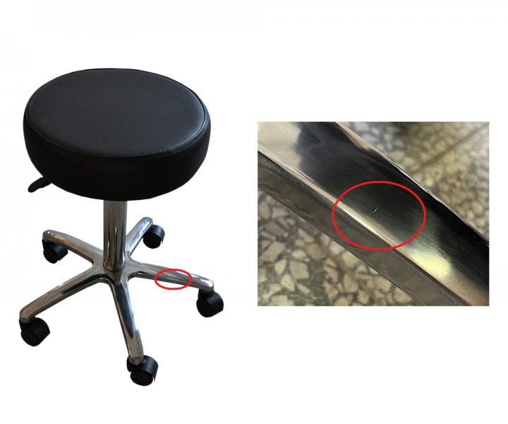 Taburet na kolieskach Detail BOB - hladk� �ierny (77) - II. akos� - odreniny podstavca