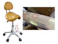 Taburet na kolieskach s opierkou Detail T2 - zlat� (30) - II. akos� - po�kriaban� podstavec