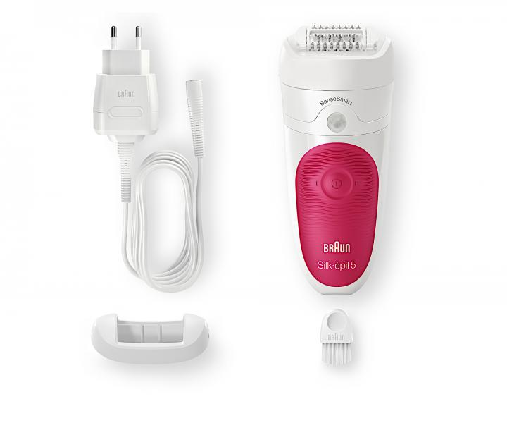 Dmsky epiltor Braun Silk-pil 5 5-500 SensoSmart - bielo-ruov