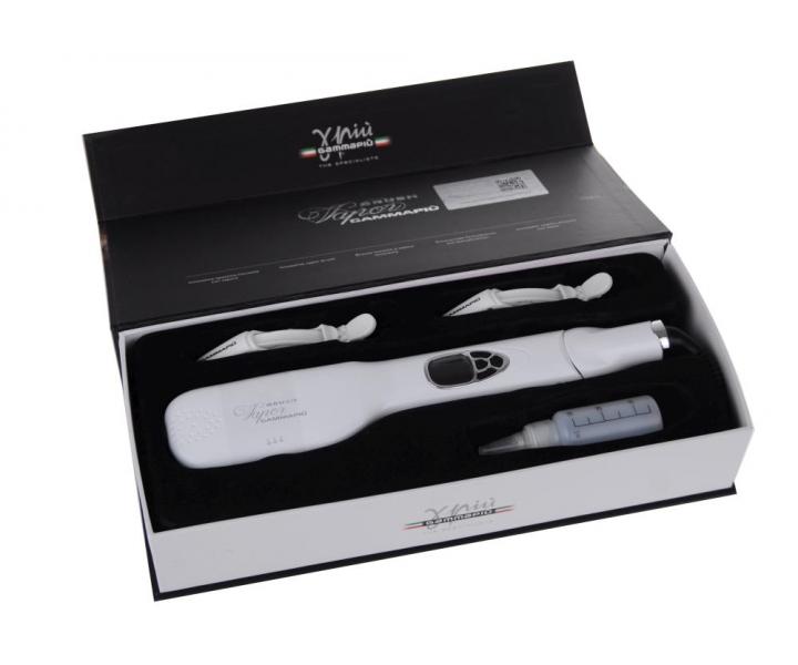 �ehli�ka/kefa na vlasy s parou Gamma Piu Brush Vapor - biel� - po�koden� krabice, pou�it�