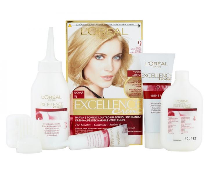 Permanentn farba Loral Excellence 9.1 blond vemi svetl popolav