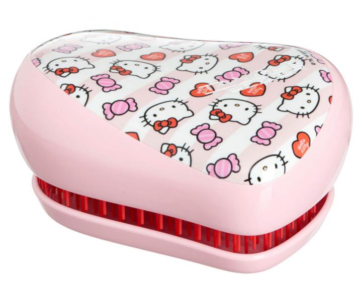 Kefa na vlasy Tangle Teezer Compact - Hello Kitty Candy Stripes, ruov