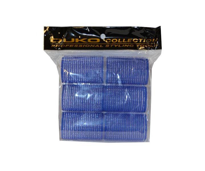 Natky na vlasy Duko Velcro pr.38 mm, 6 ks - samodriace, modr