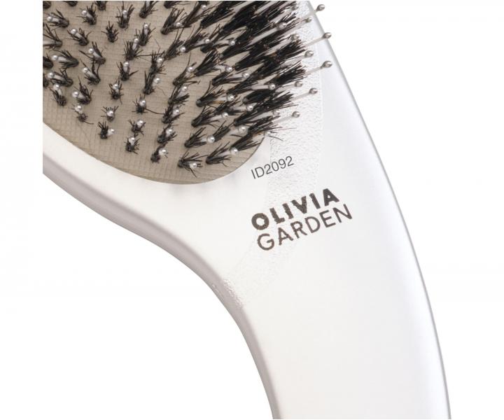 Kefa na rozesvanie vlasov s nylonovmi a diviami tetinami Olivia Garden Curve - strieborn