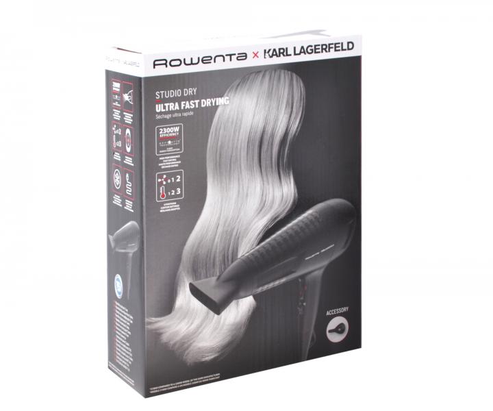 Fn na vlasy Rowenta Karl Lagerfeld Studio Dry CV581LF0 - ierny