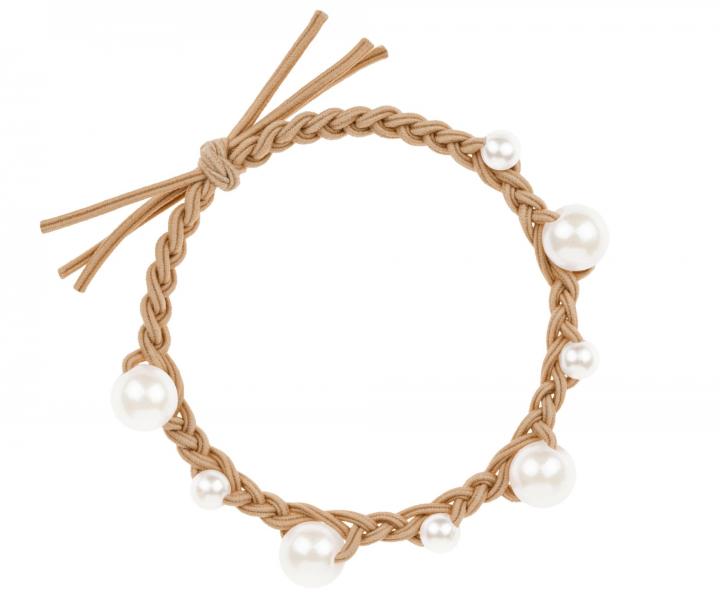 S�prava ozdobn�ch gumi�iek do vlasov Invisibobble Hairtie Princess Pearl - 3 ks