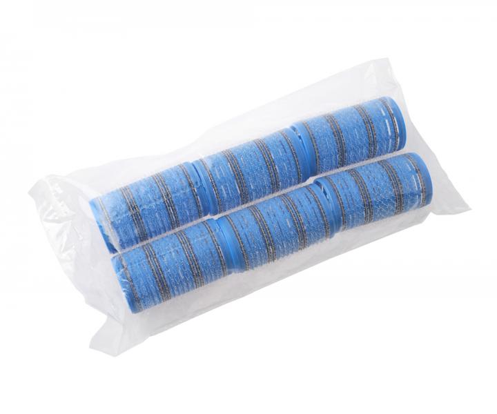 Samodriace natky na vlasy Bellazi Velcro pr. 33 mm - 6 ks, modr (bonus)