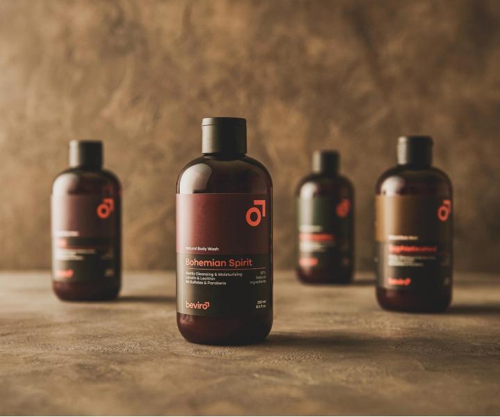 Pr�rodn� sprchov� g�l pre mu�ov Beviro Bohemian Spirit Natural Body Wash - 250 ml (bonus)