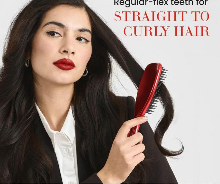 Cestovn� kefa na roz�es�vanie vlasov Tangle Teezer Ultimate Detangler Mini The Devil Wears Prada - metalicky �erven�/�ierna