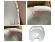 Umvadlo pre umvac box Detail - keramick, biele - II. akos - odrenina glazry