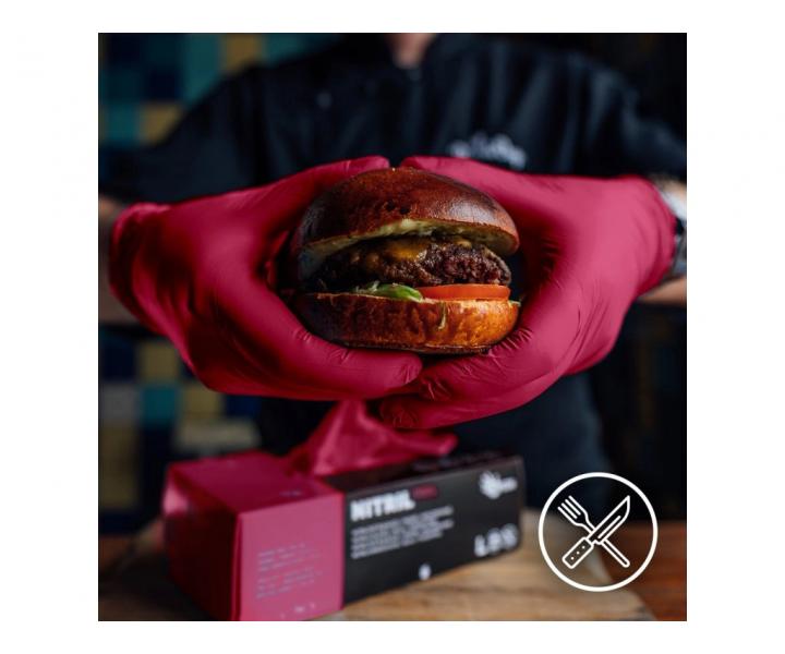 Siln nitrilov rukavice Espeon Nitril Premium 3 - 100 ks, erven, vekos M