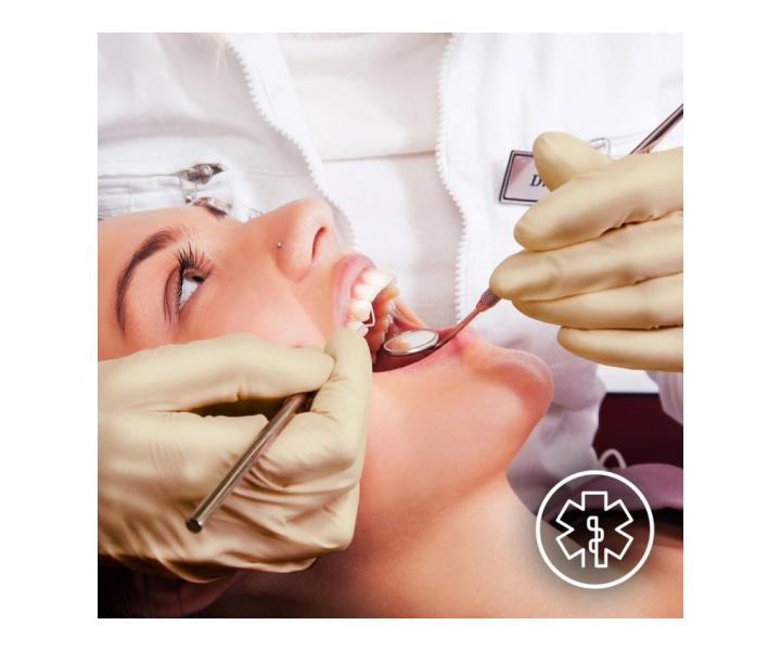 Nitrilov rukavice Espeon Nitril Sparkle - 100 ks, perleov zlat, vekos L