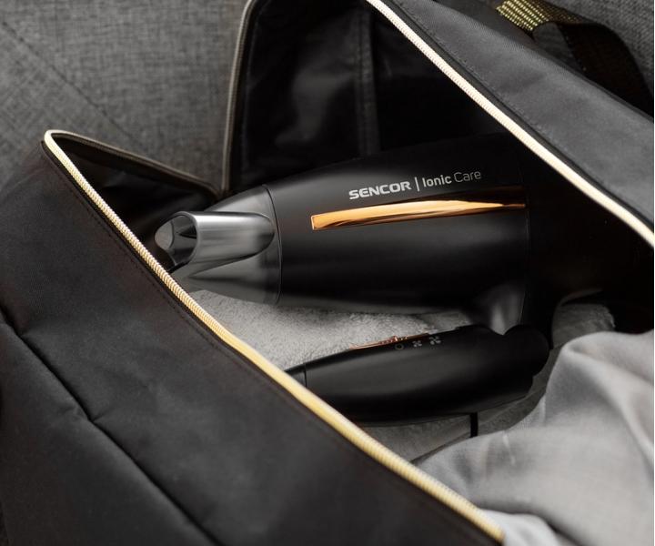 Cestovn fn na vlasy Sencor SHD 7100BK - 2000 W, ierny