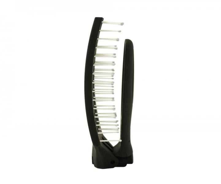 Kefa s nylonovmi tetinami Olivia Garden Fingerbrush On the Go Detangle&Style - ierna