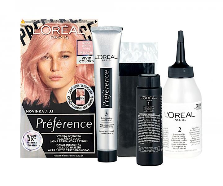 Permanentn farba na vlasy Loral Prfrence 9.213 Rose Gold - ruovozlat