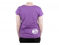 Tri�ko s kr�tkym ruk�vom, okr�hly v�strih - d�mske, fialov� M