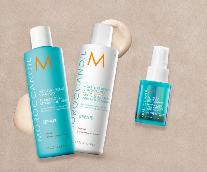 Dar�ekov� sada pre regener�ciu po�koden�ch vlasov Moroccanoil Repair Collection + bezoplachov� starostlivos� a ta�ti�ka zadarmo
