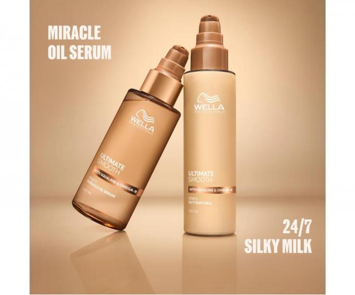 Bezoplachov� mlieko s termoochranou pre jemn� vlasy Wella Professionals Ultimate Smooth 24/7 Silky Milk - 100 ml