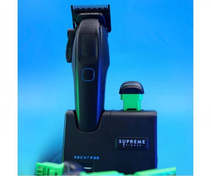 Profesion�lny strihac� stroj�ek s v�menn�mi bat�riami Supreme Trimmer Recharge STC779 - �ierny