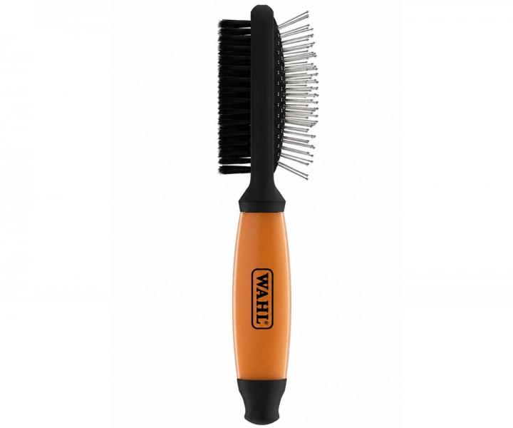 Obojstrann� kefa pre starostlivos� o zvieraciu srs� Wahl Professional Double Sided Brush 58421 - oran�ov�